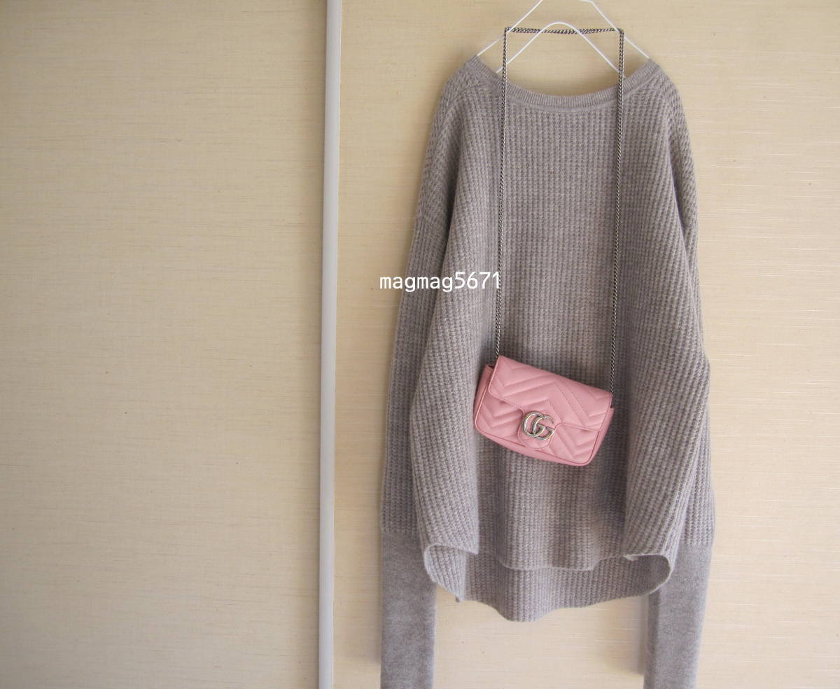 希少GUCCIパステルカラーピンクミニショルダーバッグ*未使用品シルバー 