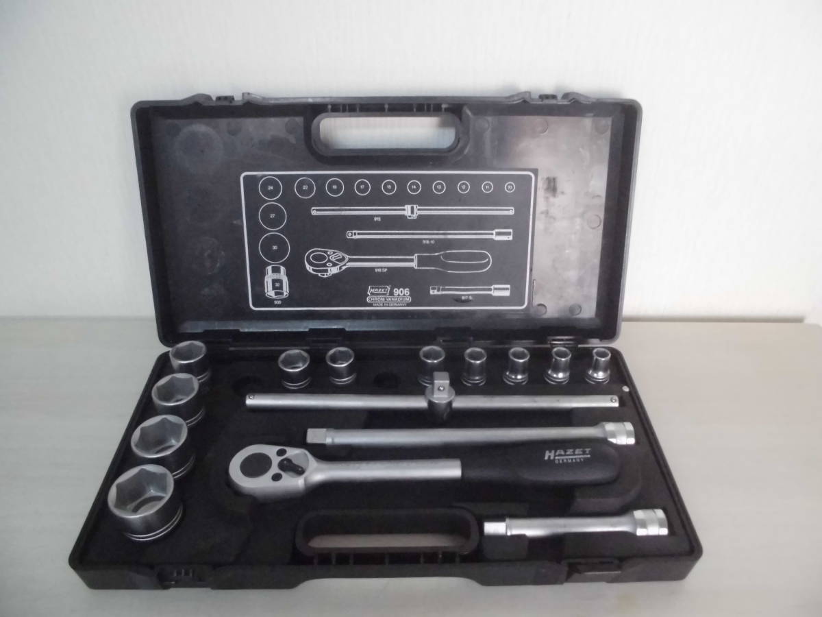 ◆中古品◆HAZET ハゼット 906 1/2ラチェット ソケットセット 　２点欠品