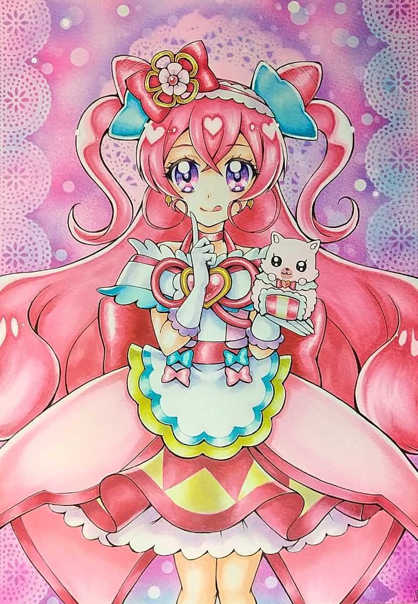 同人手描きイラスト(B5サイズ) デリシャスパーティプリキュア キュア