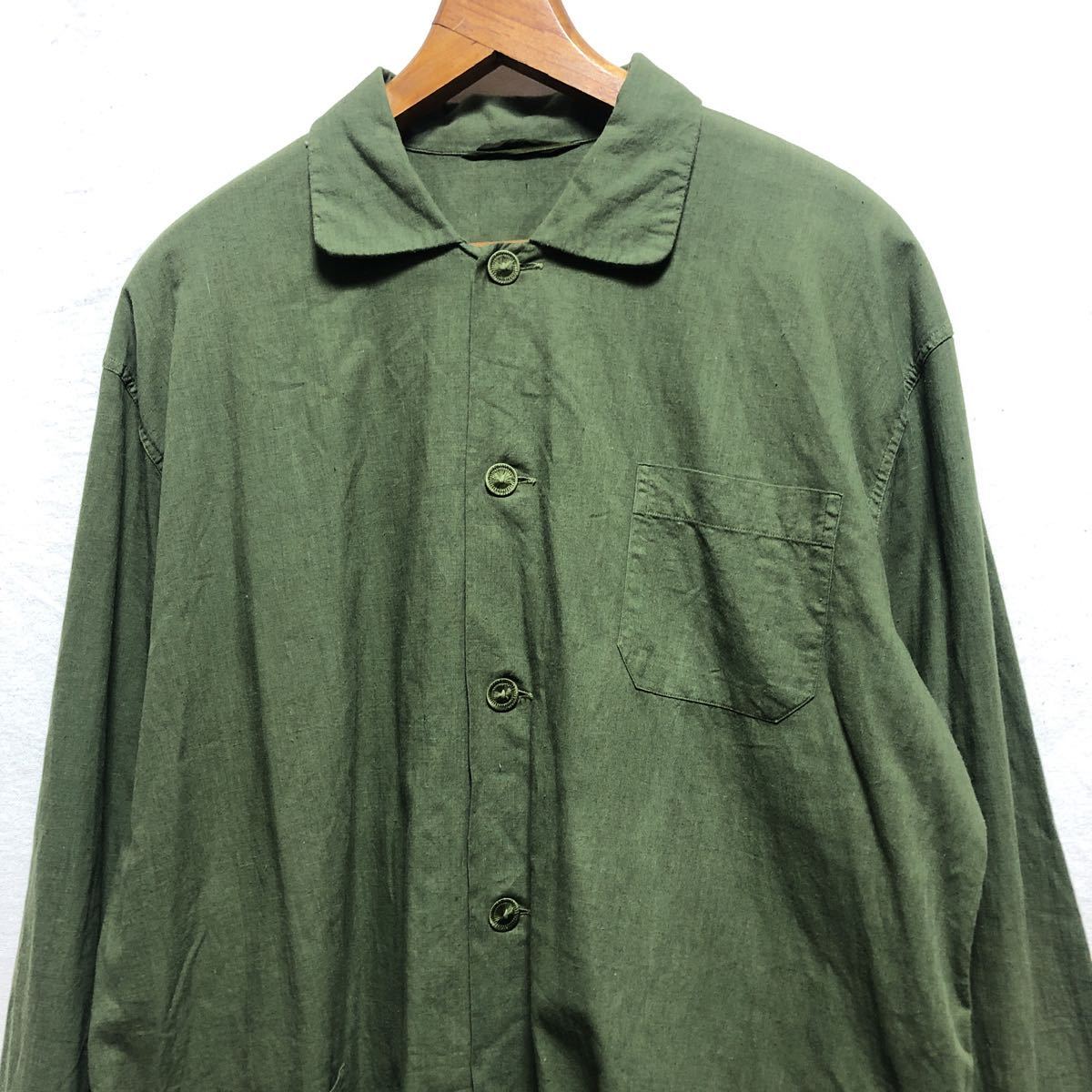 vintage パジャマシャツ スリーピングシャツ 見出す ユーロ
