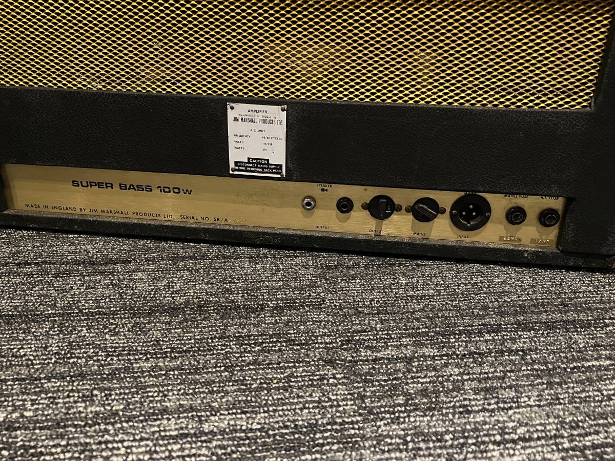 1969年製 Marshall SuperBass 100W Model1992 Jimi Hendrix Jimmy Page ...