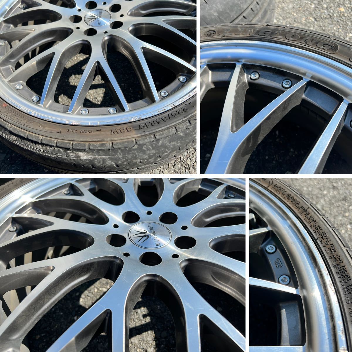 売り切り ロクサーニ マルチフォルケッタ 19インチ 7.5J 4本 PCD100 5H 