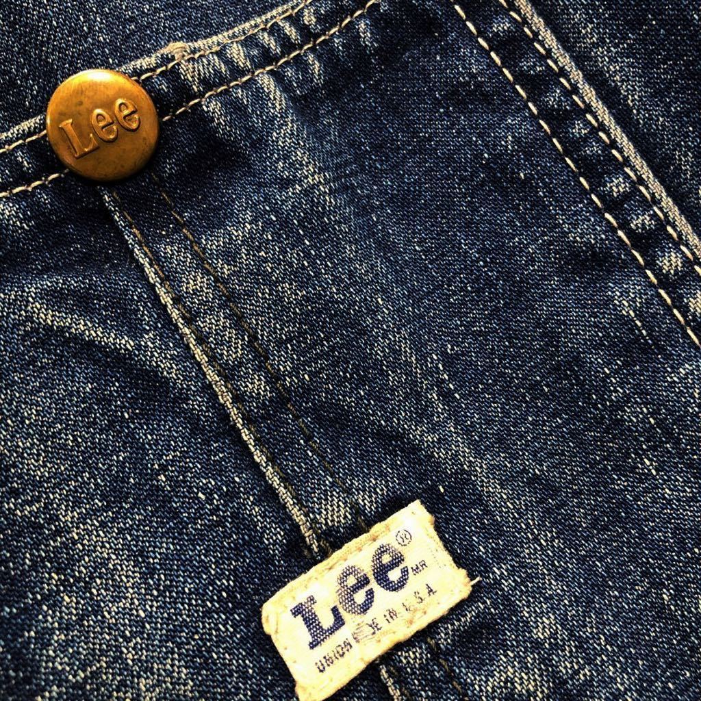 美色♪60s 70s USA製 Lee 91-J デニム カバーオール 40 ビンテージ