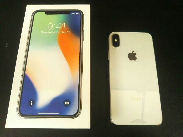 ☆SIMロック解除済み☆ au MQAY2J/A iPhone X 64GB シルバー iPhone 64GB X
