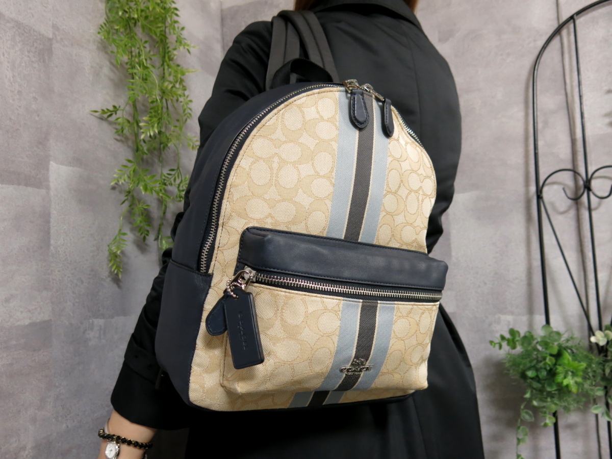 未使用○COACH コーチ○F68034○チャーリー シグネチャー○キャンバス 
