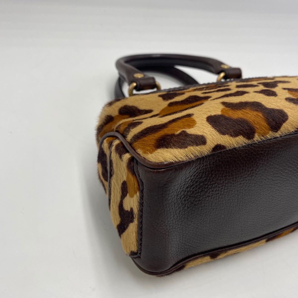 CELINE レオパード柄 がま口　ブギーバック美品 極美品》『幻の逸品』 CELINE がま口 レオパード ハンドバッグ ブギー