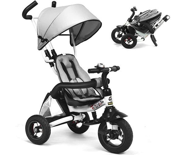 1円～新品未使用 UBRAVOO 三輪車 子供用 6in1 YS002D グレー 乗用玩具 