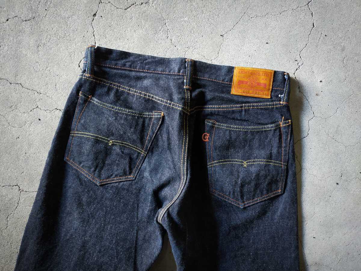 日本製【濃紺美品】Eight-G エイトジー 602 ジーンズ w32 ストレート 