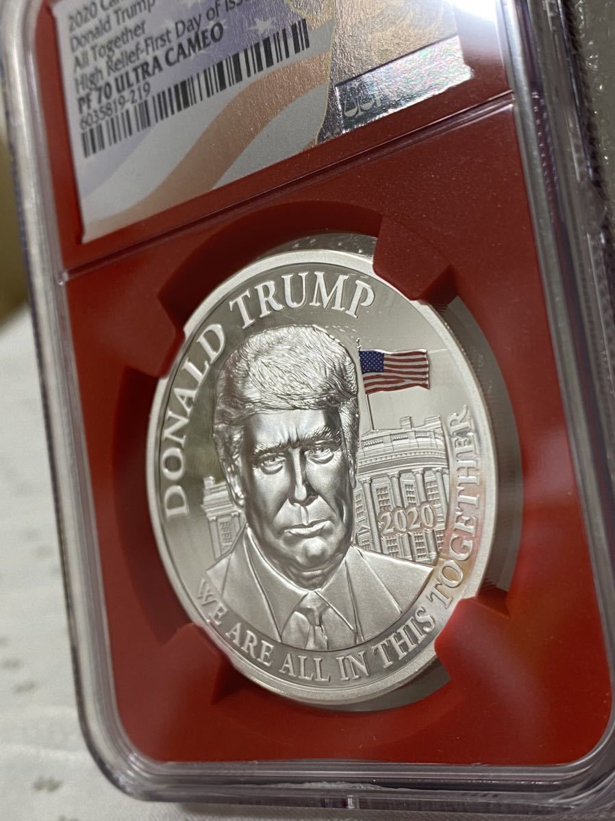 最高鑑定】2020 カメルーン トランプ大統領 銀貨 NGC PF70 UC FDI Trump