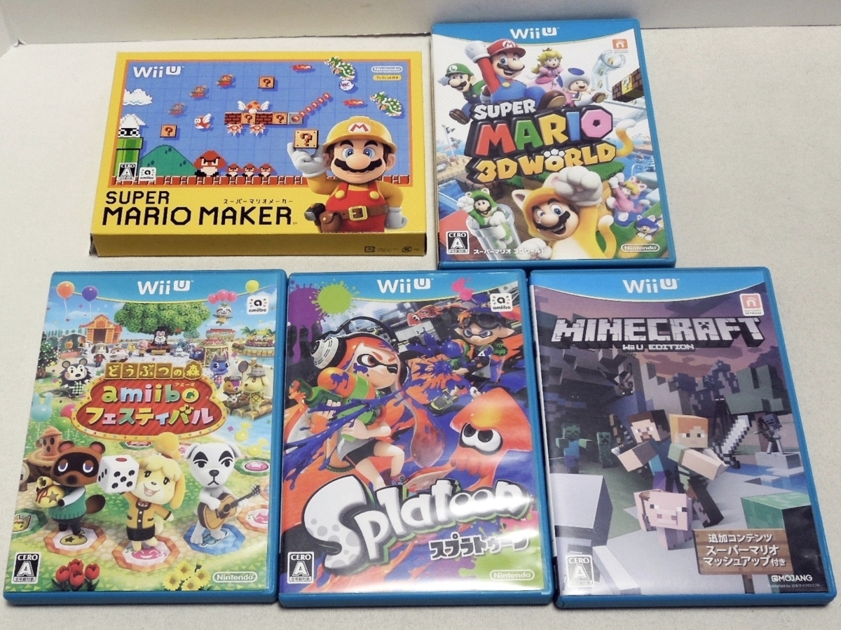 047a Wiiuソフト どうぶつの森amiboフェスティバル スプラトゥーン など5本まとめて ジャンク 2 Wii U専用ソフト 売買されたオークション情報 Yahooの商品情報をアーカイブ公開 オークファン Aucfan Com