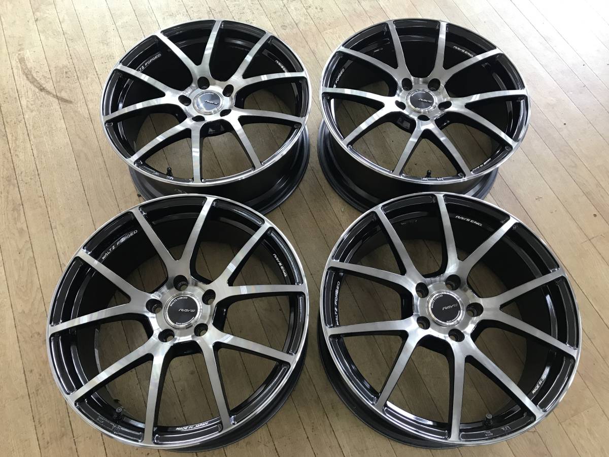 RAYS WALTZ FORGED S5 PCD112 5穴 225/40R18 RAYS FORGED 鍛造 WALTZ S5 18インチ 7.5J+49 PCD112-5穴 4本 中古
