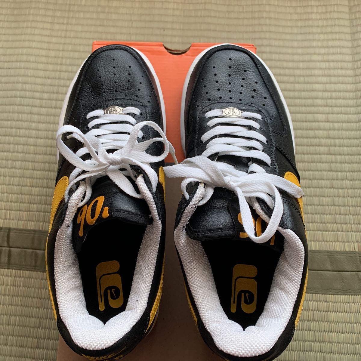 D/ NIKE AIR FORCE 1 BLACK/YELLOW「