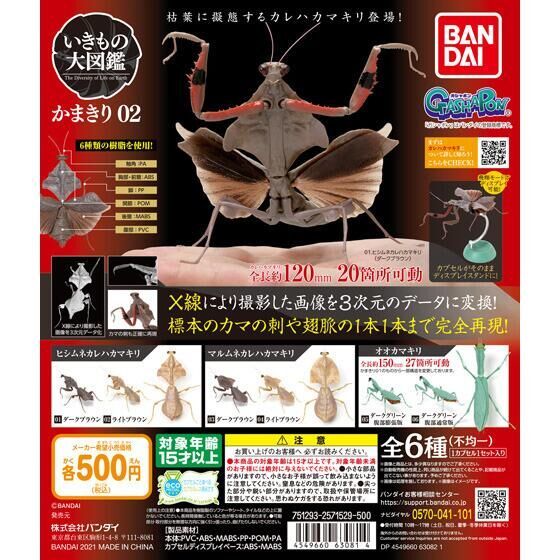  いきもの大図鑑かまきり02 全6種 ヒシムネ マルムネカレハカマキリ オオカマキリ ダークグリーン バンダイガシャポン(生き物)｜売買されたオークション情報、yahooの商品情報をアーカイブ公 生き物