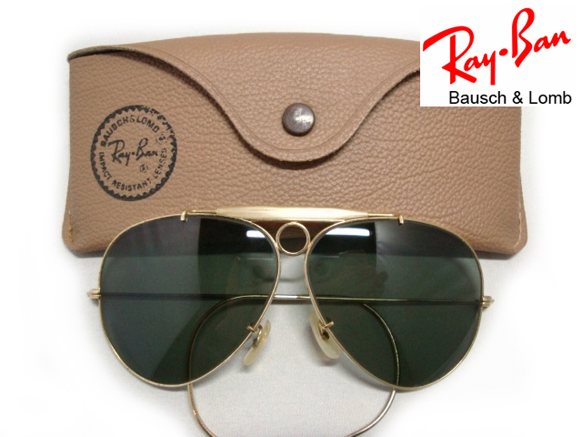 【希少】B&L RAY-BAN Shooter ボシュロム レイバン 70s 70s Vintage B&L RayBan SHOOTER 62mm G15/G31 USA GOLDシューター