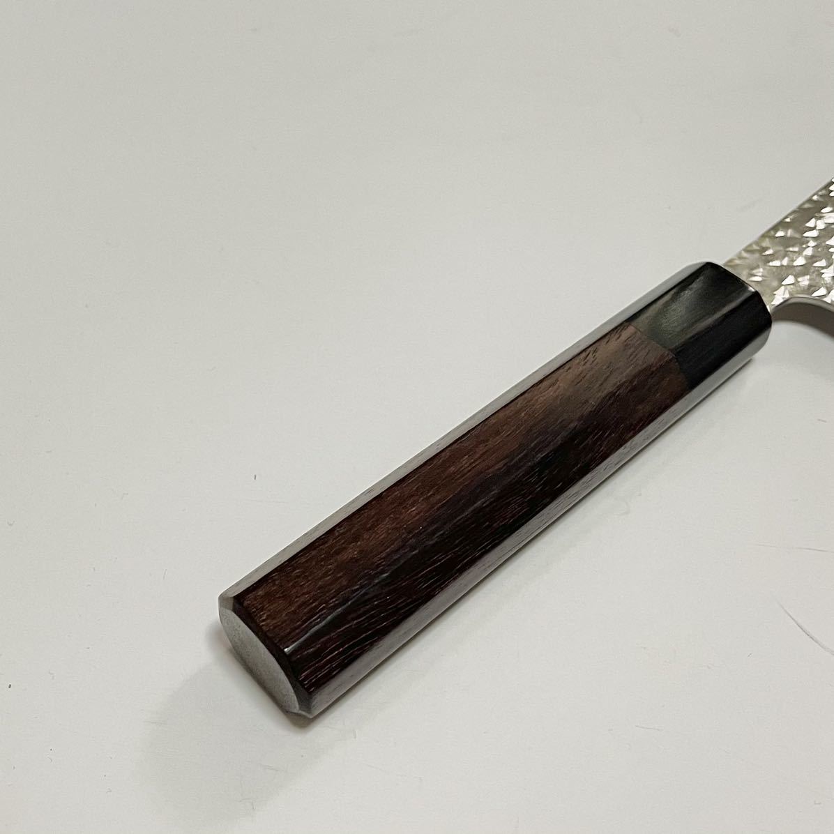 越前黒崎優作 閃光 剣型文化包丁 165mm 粉末ハイス鋼SG2鎚目打