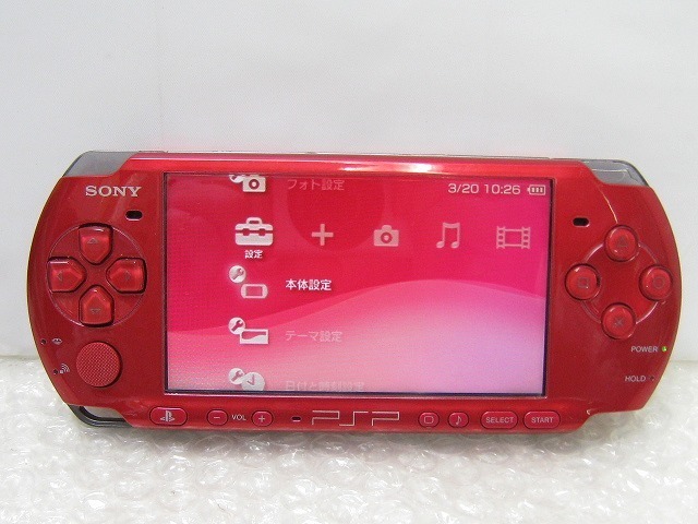 9601S☆SONY☆PSP本体 ラディアント・レッド☆メモリースティック付