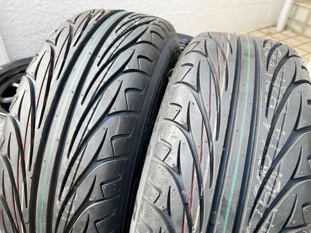 ワタナベ6.5J×14インチ＋14.5 114.3-4H&KENDA KR20 185/60R14(内2本 
