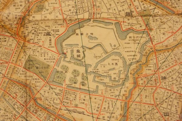 東京案内図」 附明治神宮、平和博覧会図 大正11年 1枚 ｜和本 古典
