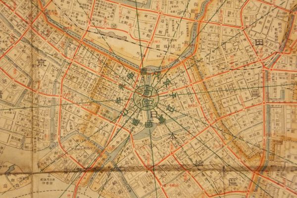 東京案内図」 附明治神宮、平和博覧会図 大正11年 1枚 ｜和本 古典