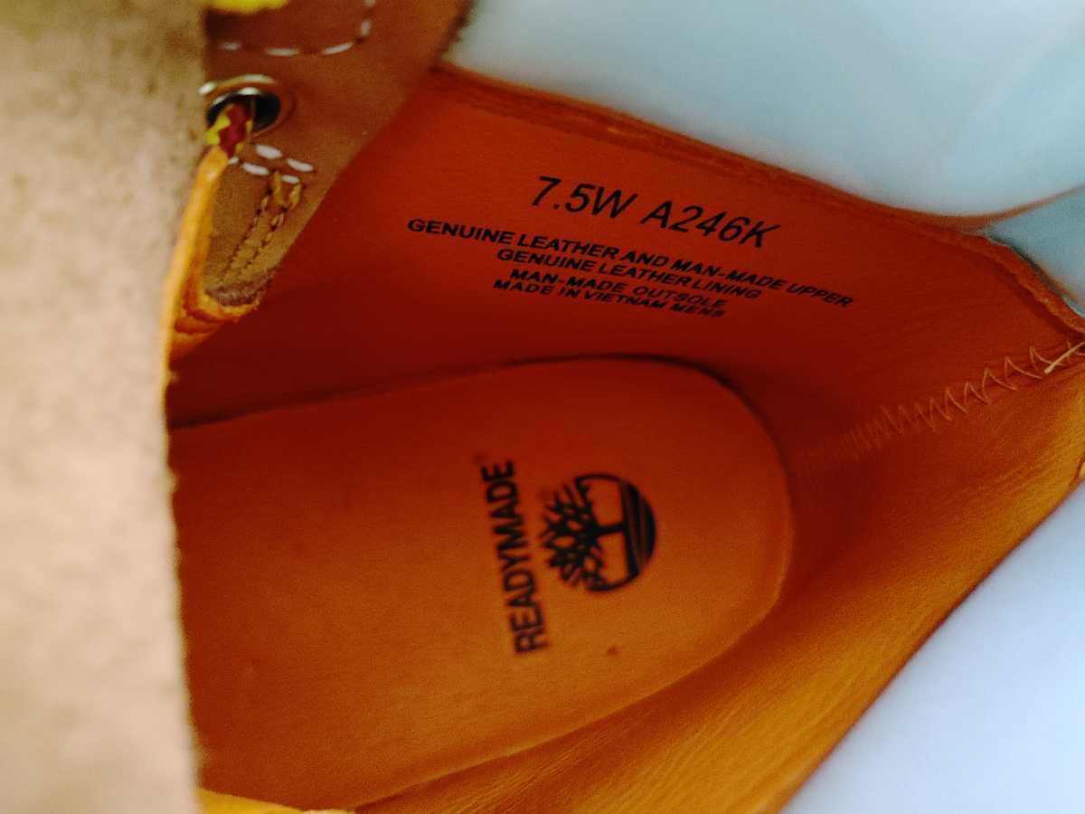 新品 readymade レディメイド timberland ティンバーランド 25.5 US 