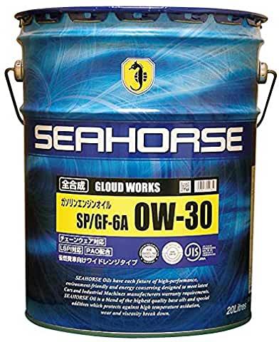 送税込￥１２，６８０ 全合成油 ”ＳＥＡＨＯＲＳＥ グラウドＷＯＲＫＳ ＳＰ ＧＦ-６Ａ ０Ｗ-３０” ２０Ｌ缶 シーホース SEAHORSE 全国送料無料 WORKS 送税込￥９，１８０ 5W