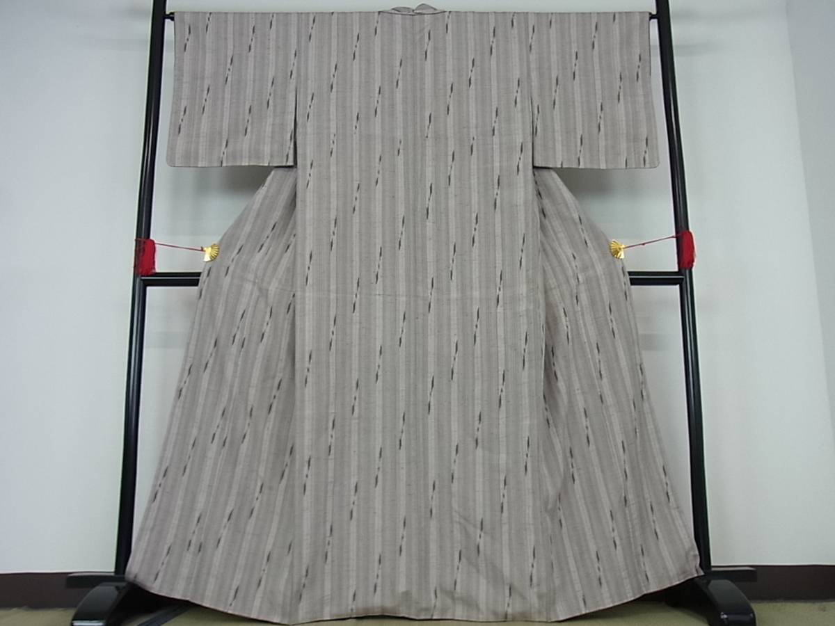 着物屋こころ□ぜんまい紬 間道 正絹 逸品 jd2397 【公式通販】