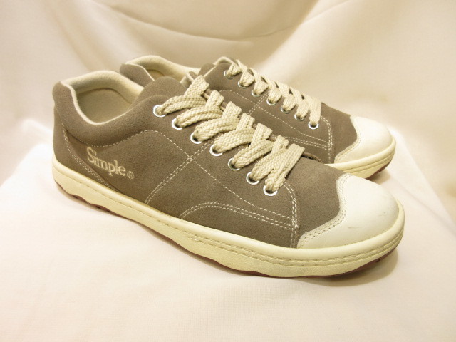 Simple Retro 91 TAUPE シンプル スエードスニーカー US8 26cm レトロ