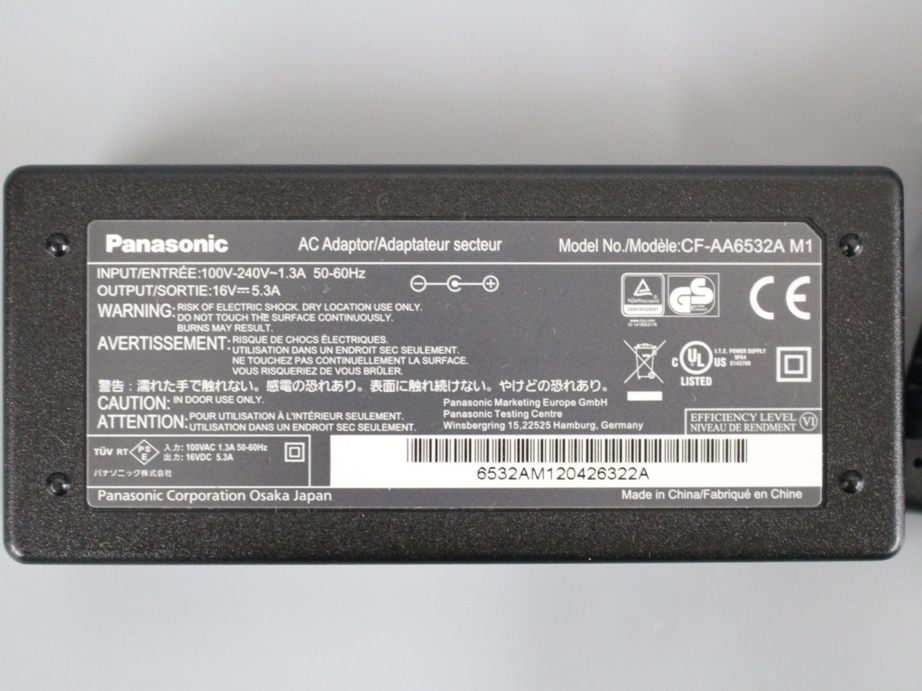panasonic M1 16V 交換用充電器 ACアダプター acアダプタ cf-aa6532a