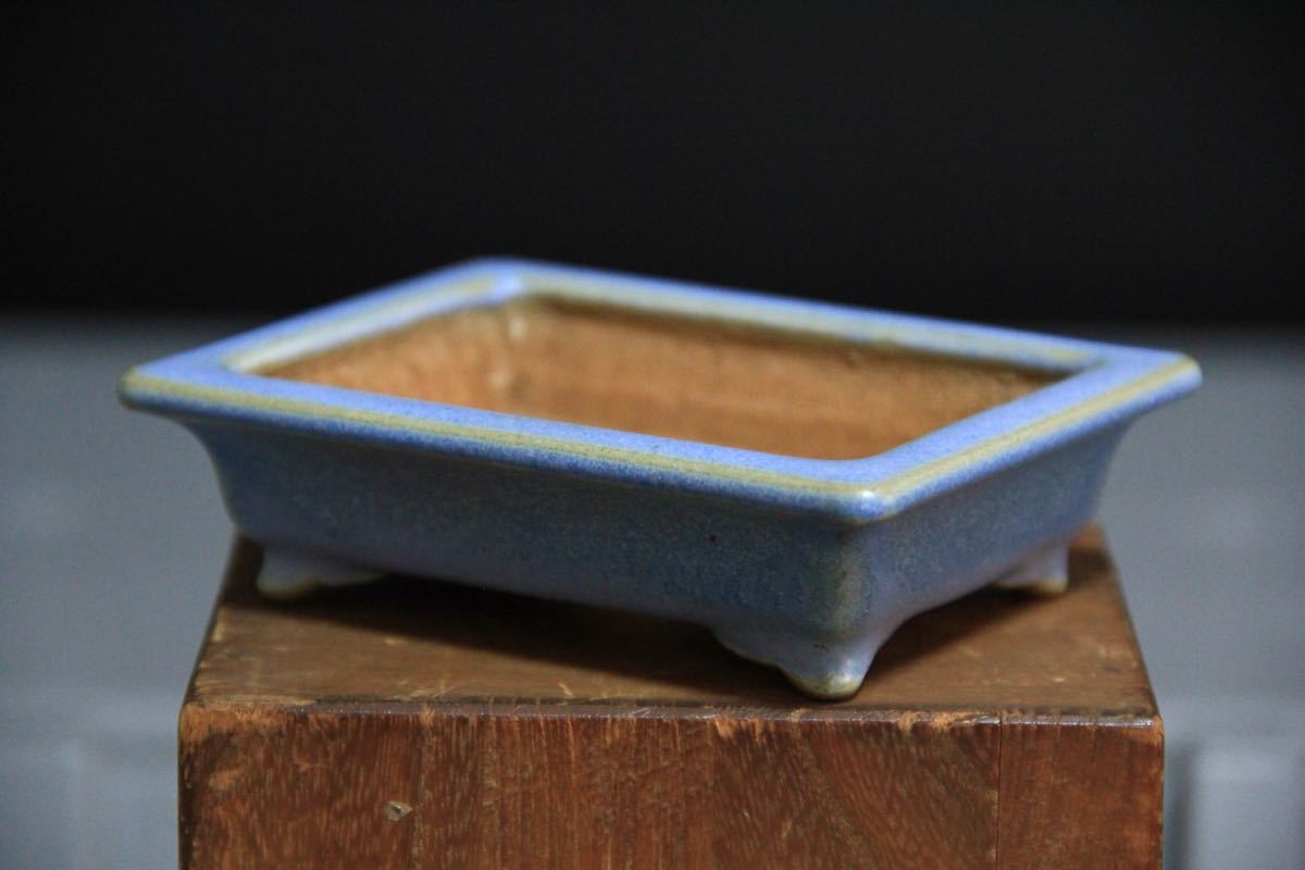 堀江美功 』初期の力作／均窯釉雲足長方／希少鉢／美