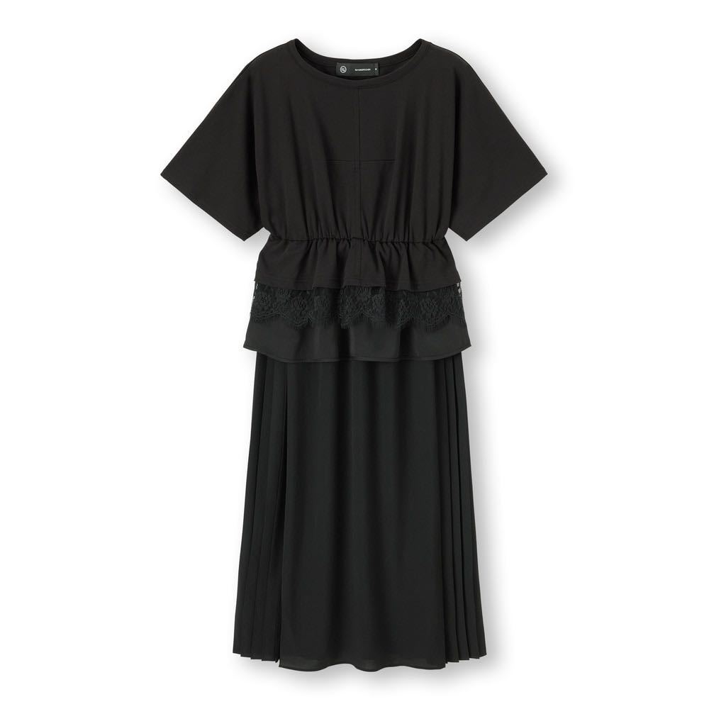 Undercover ×guブラックコンビネーションワンピースM 美品 コラボ  