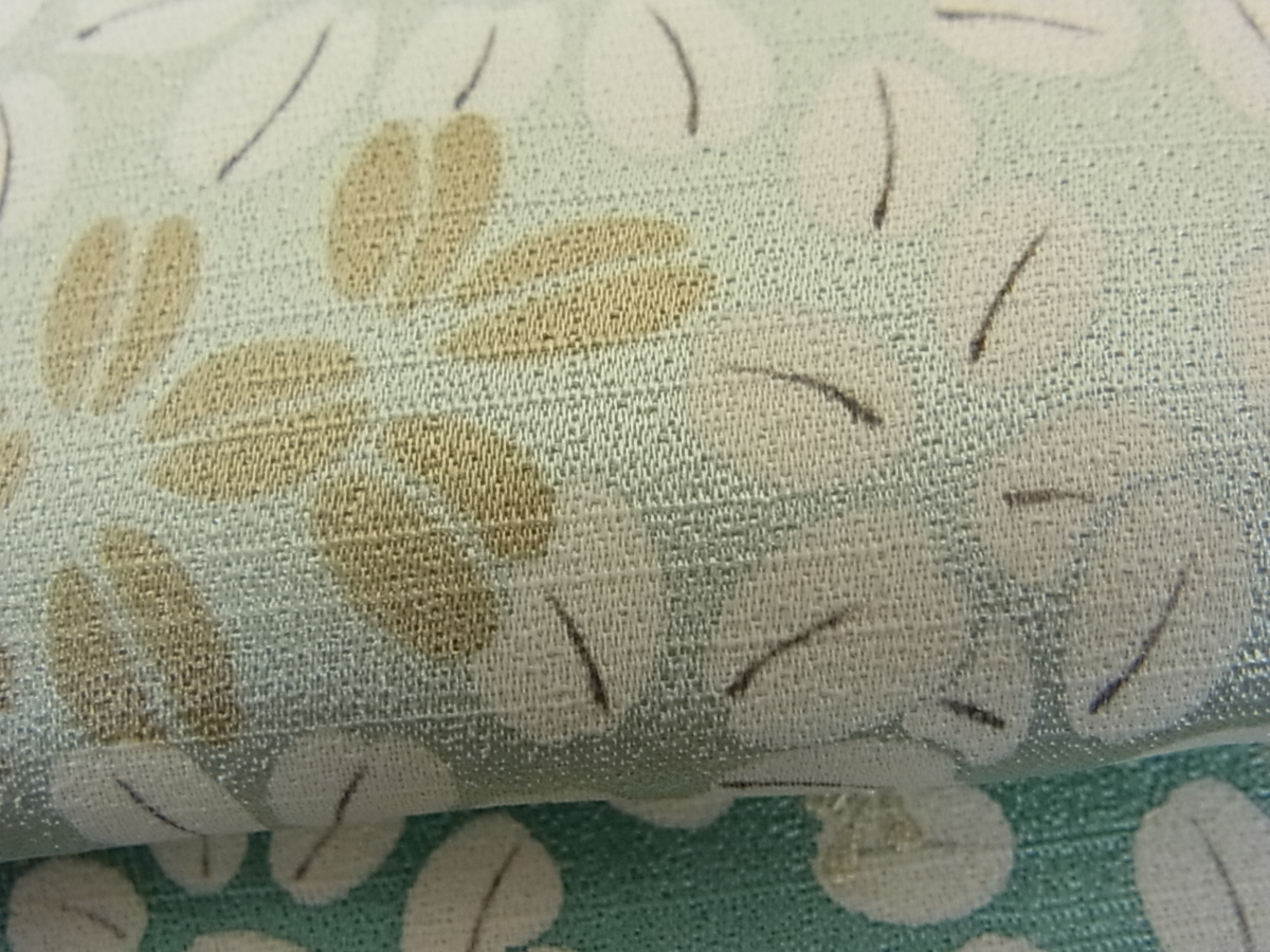 平和屋着物■訪問着　作家物　手描き　舞葉文　暈し染め　金彩　逸品　ou2324 暈し染め 手描き 平和屋着物○訪問着 平和屋着物○和紙染染色作家・植村彩弘 葡萄蔦の葉文 AAAZ0353zg