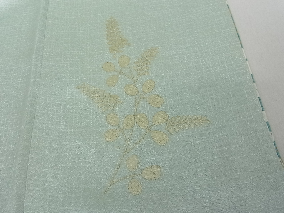 平和屋着物■訪問着　作家物　手描き　舞葉文　暈し染め　金彩　逸品　ou2324 暈し染め 手描き 平和屋着物○訪問着 平和屋着物○和紙染染色作家・植村彩弘 葡萄蔦の葉文 AAAZ0353zg
