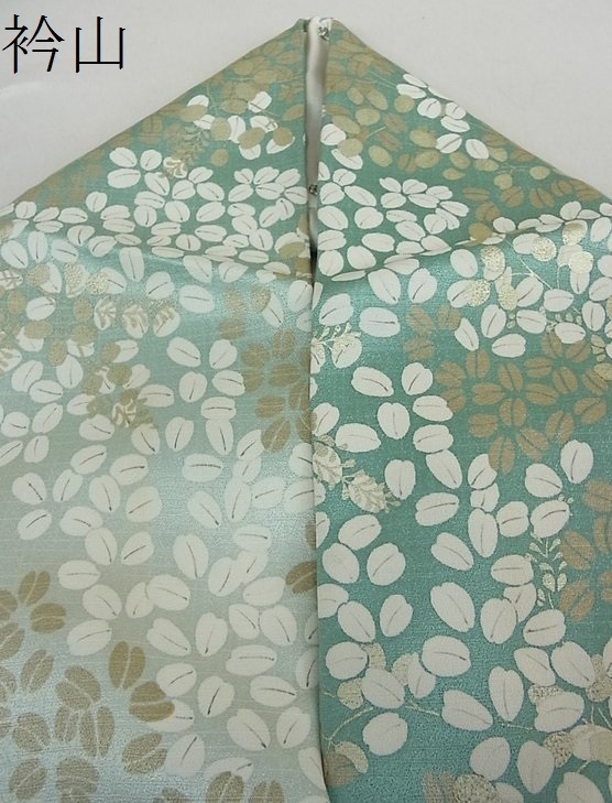 平和屋着物■訪問着　作家物　手描き　舞葉文　暈し染め　金彩　逸品　ou2324 暈し染め 手描き 平和屋着物○訪問着 平和屋着物○和紙染染色作家・植村彩弘 葡萄蔦の葉文 AAAZ0353zg