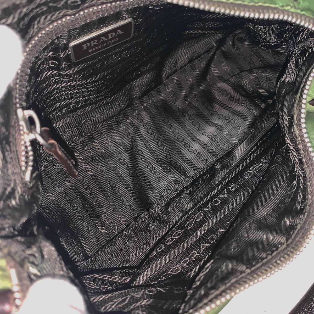1円スタート 希少 PRADA プラダ 三角ロゴ ナイロン×レザー 