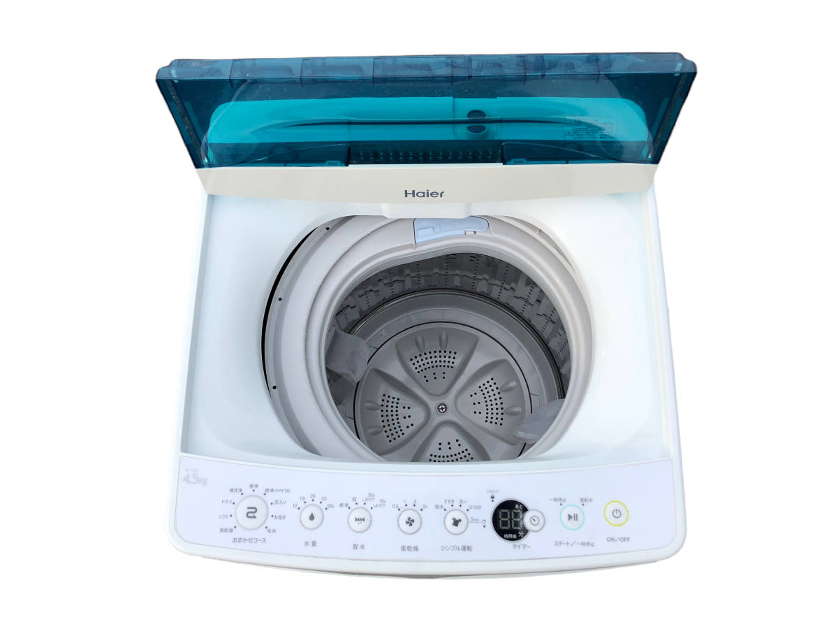 送料無料 Haier ハイアール JW-C45A 全自動洗濯機 ホワイト 2018年製 