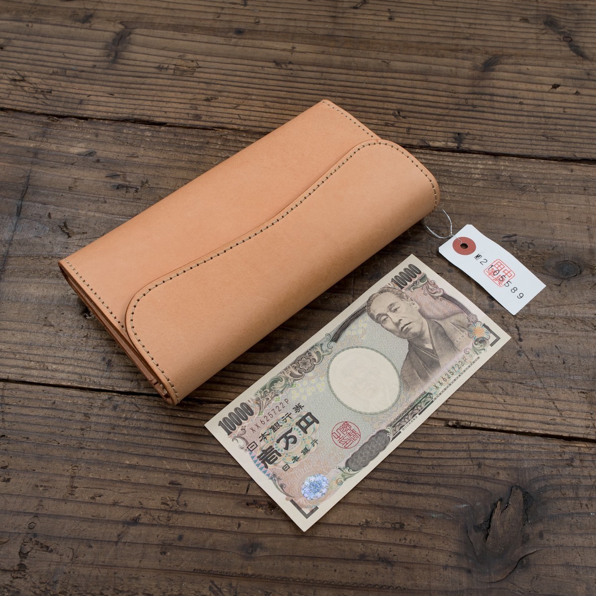 訳あり 生成り ヌメ革 メンズ 財布 長財布 本革 牛革 新品 送料無料 未 