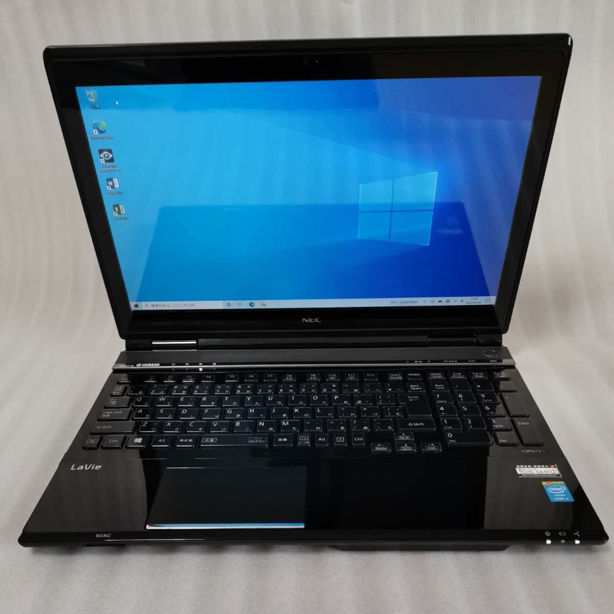 NEC Lavie LL850/SSB/i7-4700MQ 2.4GHz/mSATA512GB/HDD1.5TB/8GB/Blu-ray/15インチ/タッチパネル/office2013H＆B/LL750/Win10Home