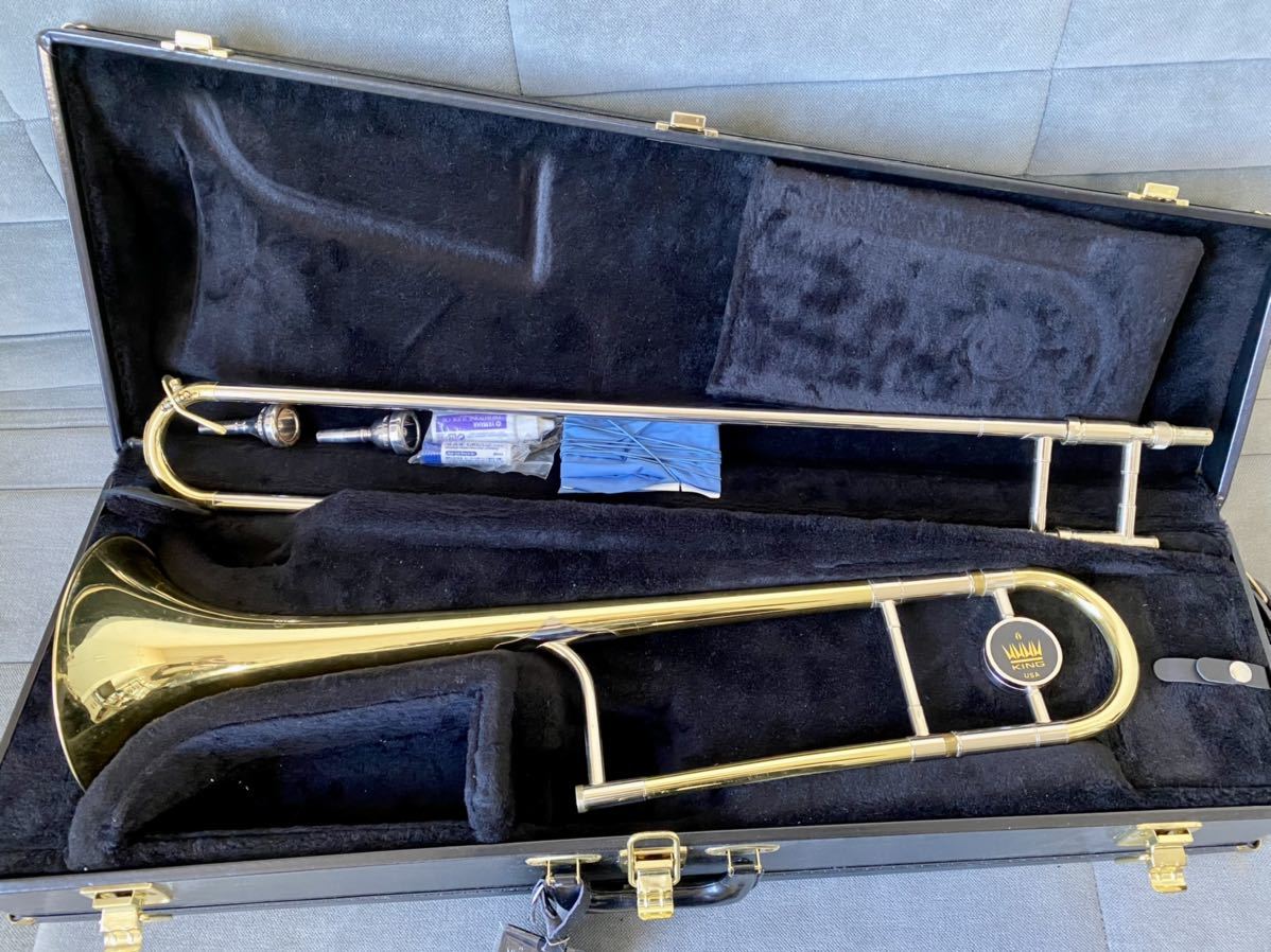 KING キング 2102 2B B♭ テナートロンボーン マウスピース付き KING