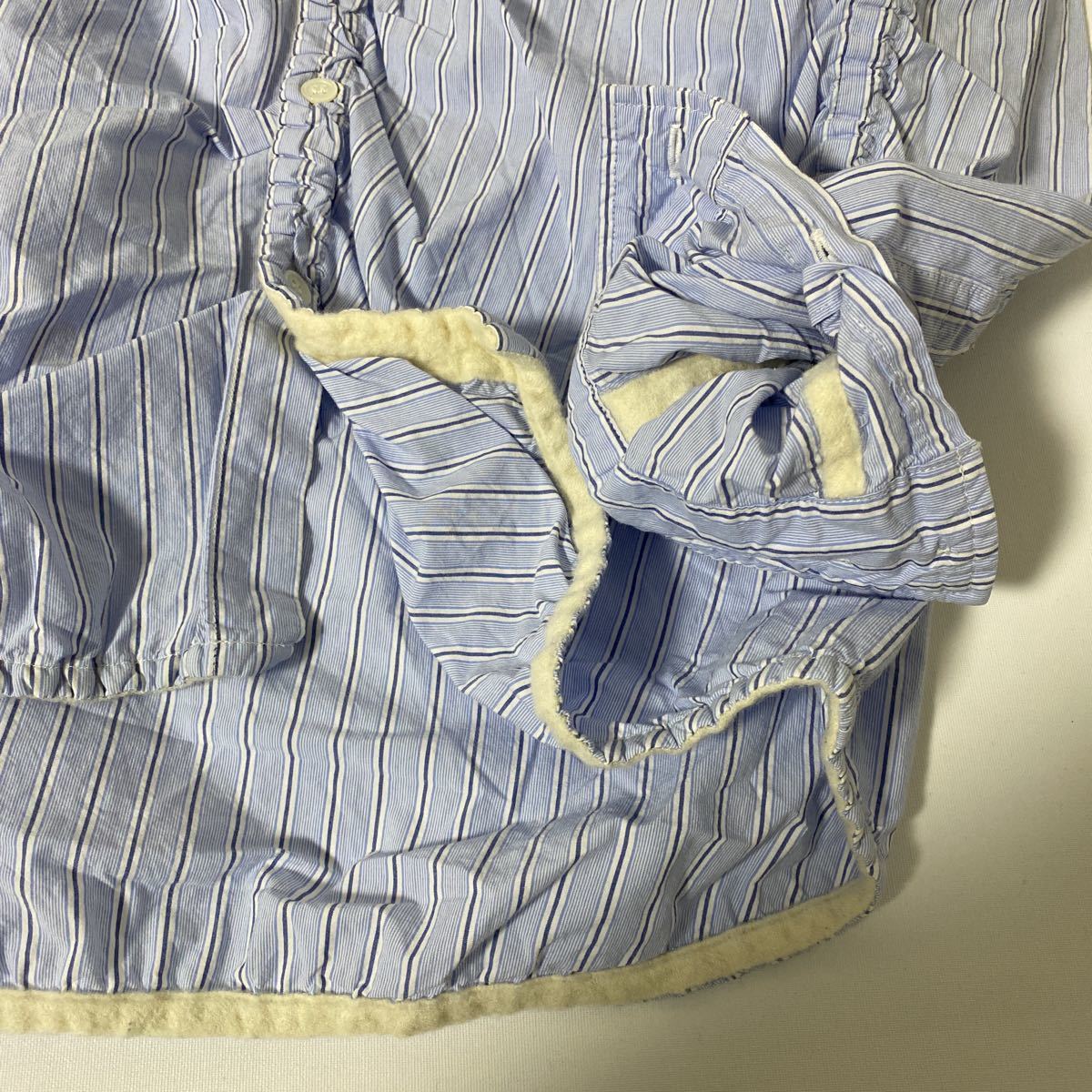 美品 名作 ジョニオ 着 under cover 裏 縮絨 ストライプ シャツ 2 