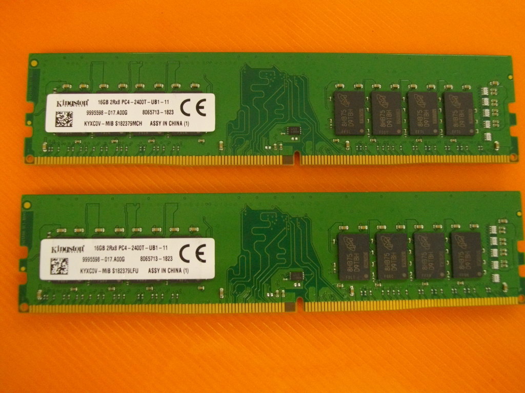 Kingston DESK用 16GB PC4-2400T(DDR4-19200) MM 2枚SET 動作OK 郵便可