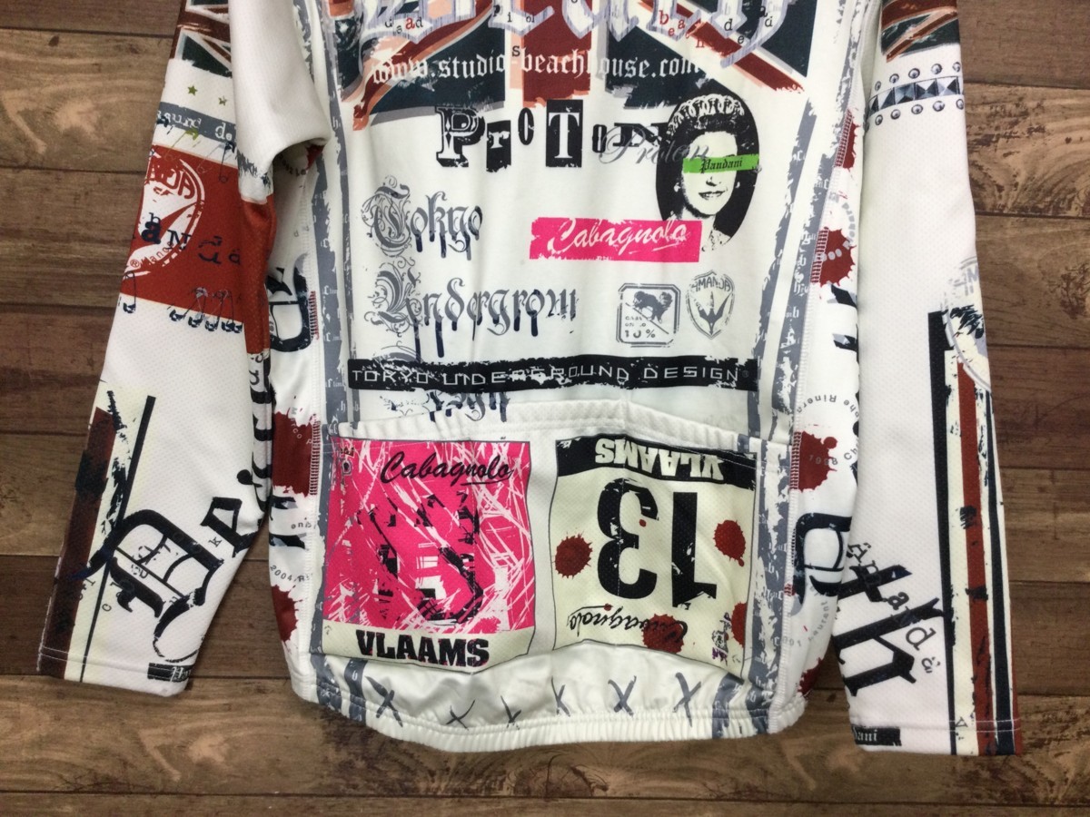 FP784 パンダーニ Pandani 長袖サイクルジャケット M 白 裏起毛