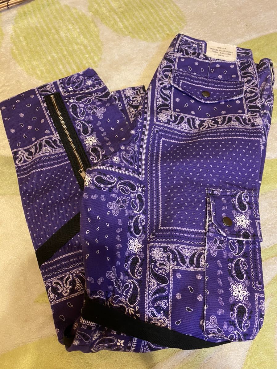 売切！rogic paisley bontage pants s 美品 紫 nubian限定品(ロジック