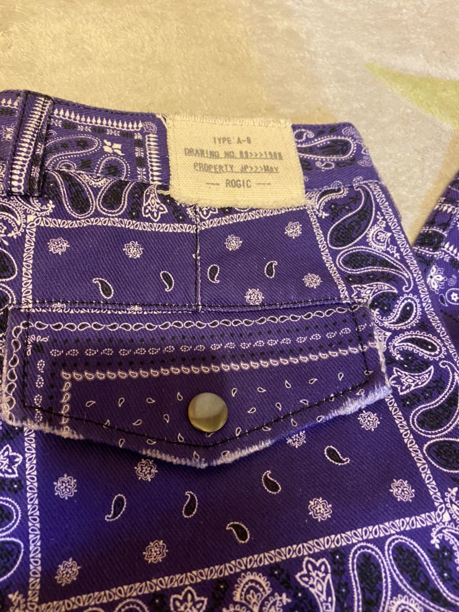 売切！rogic paisley bontage pants s 美品 紫 nubian限定品(ロジック