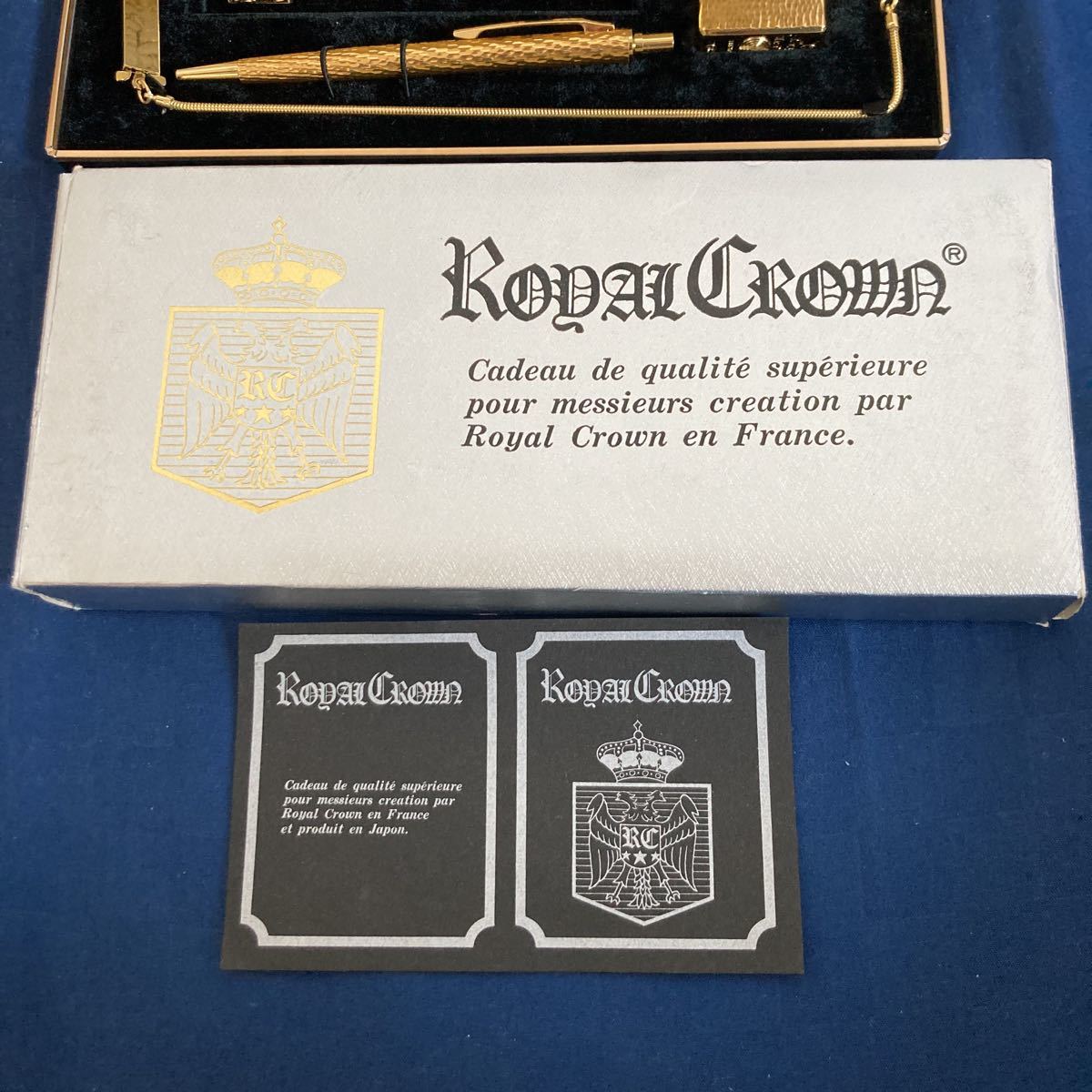 ROYAL CROWN ロイヤルクラウン ゴールド 金 18KGP ライター カフス 