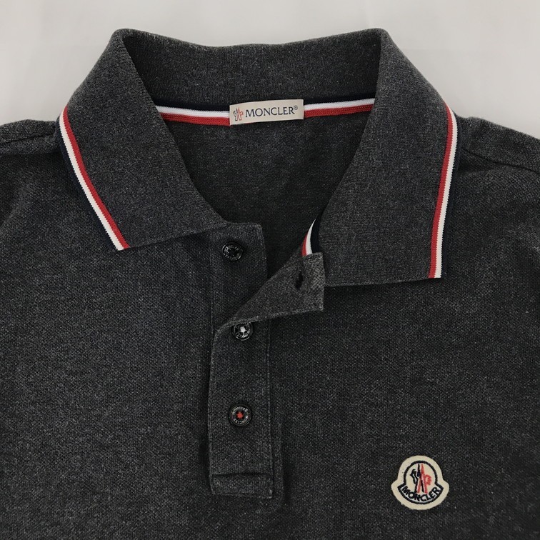 MONCLER 半袖 ポロシャツ ブラック グレー 1479995】MONCLER モンクレール 半袖 ポロシャツ トップス 女性用