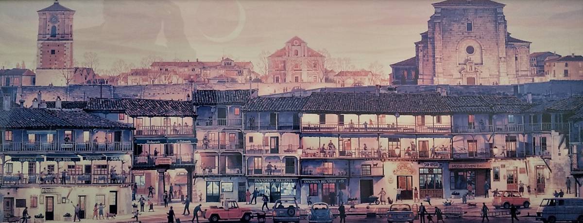 笹倉鉄平「マヨール広場」(シルクスクリーン) - 画廊アガティ