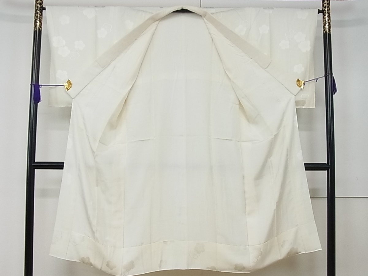 平和屋着物■上質な長襦袢　袷　梅　逸品　r740 正絹 逸品 袷 長襦袢 群鶴 金彩