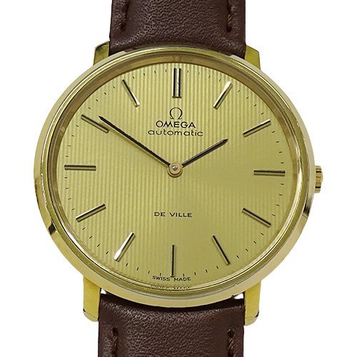 1円～ オメガ OMEGA デビル 151.0039 Cal.711 時計 メンズ 自動巻き AT ステンレス レザー(v0067547600) デビル オメガ OMEGA デヴィル 0 ゴールド文字盤