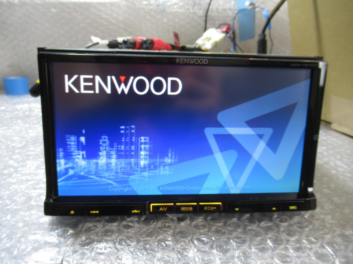 車 KENWOOD 彩速ナビ 727DT Bluetooth フルセグ 内蔵SSD