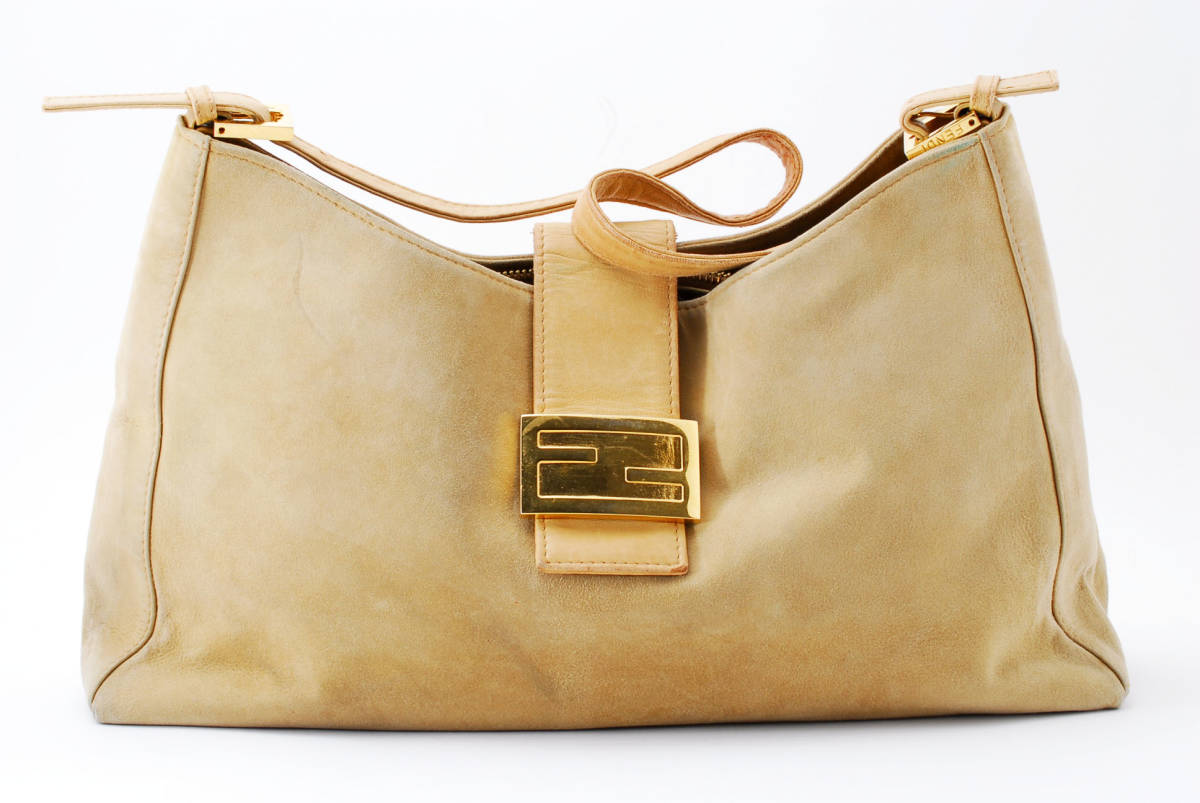 FENDI マンマバケット スエード ショルダーバッグ 【1円スタート 